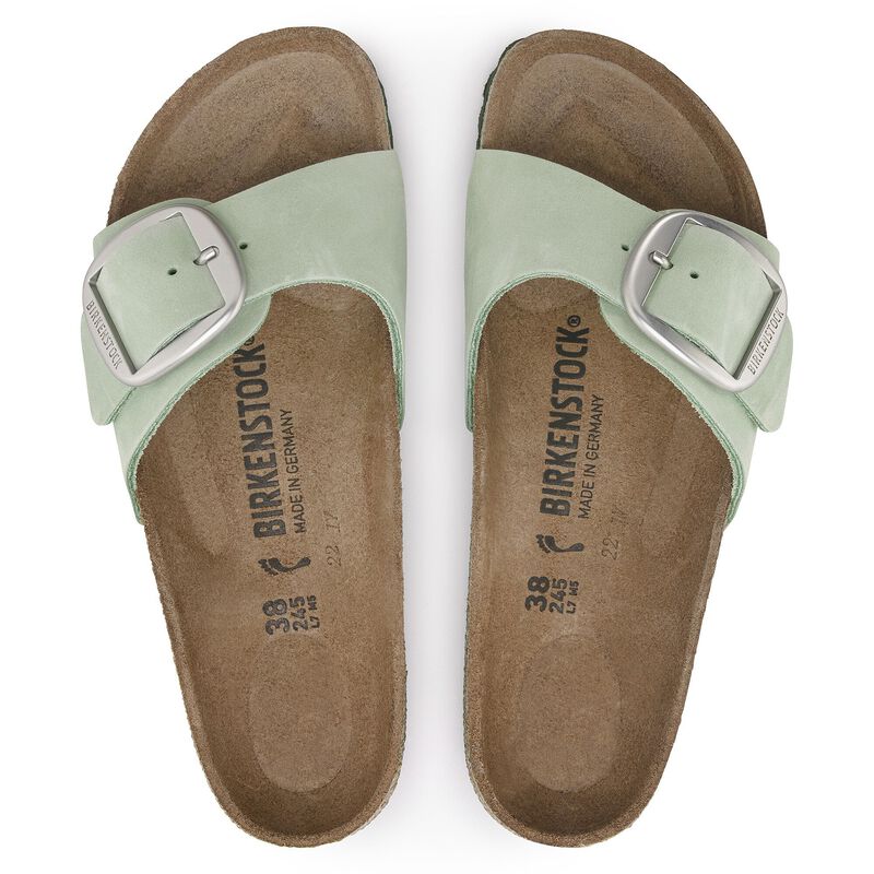 BIRKENSTOCK Madrid Big Buckle Nubuck Leather Matcha Contour Sole detail