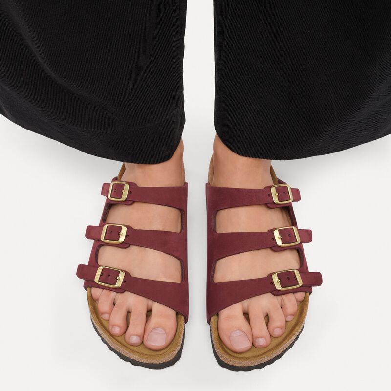BIRKENSTOCK Florida Fresh Nubuck Leather Zinfandel Walk Edit detail