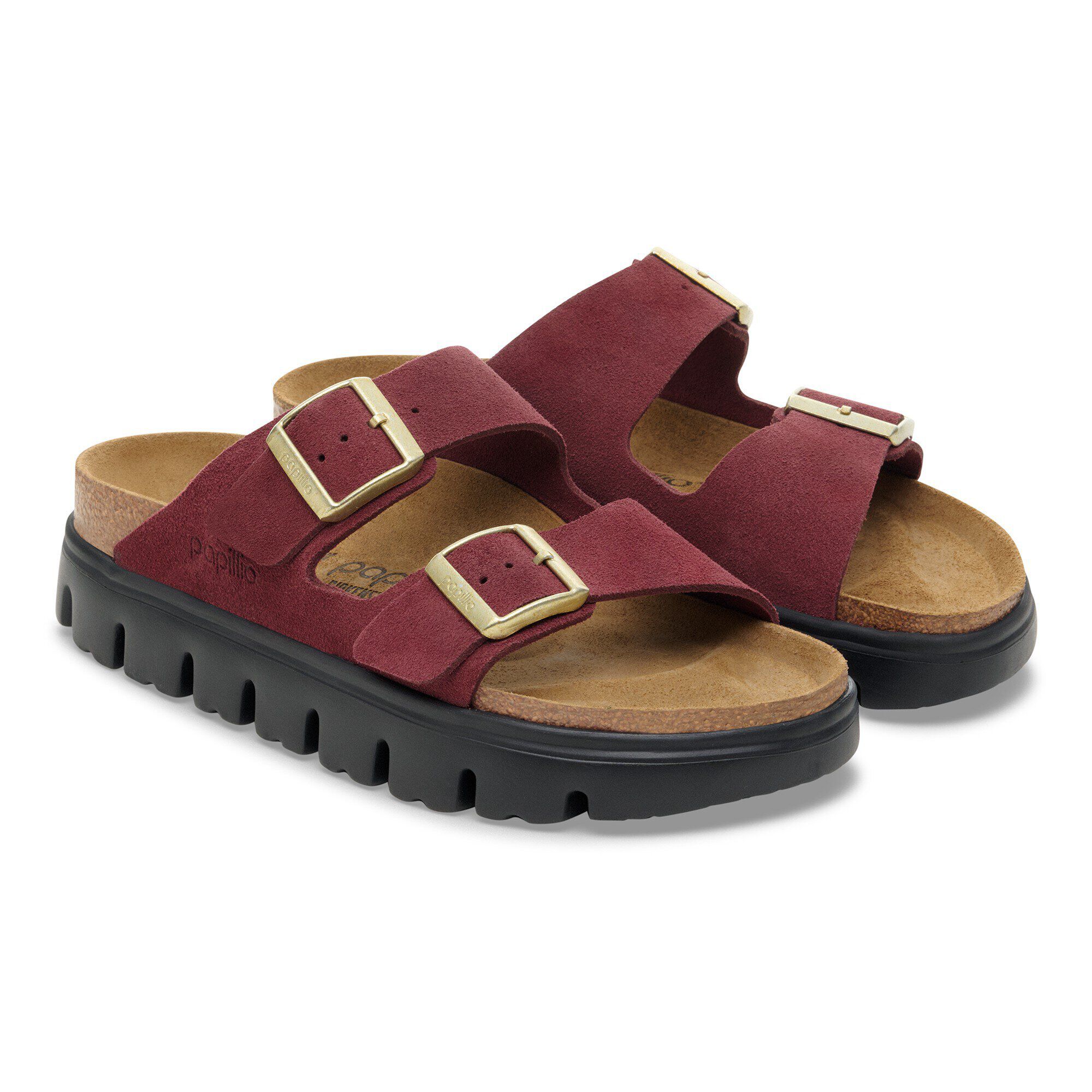 Arizona Chunky Suede Leather in Color Zinfandel | BIRKENSTOCK US