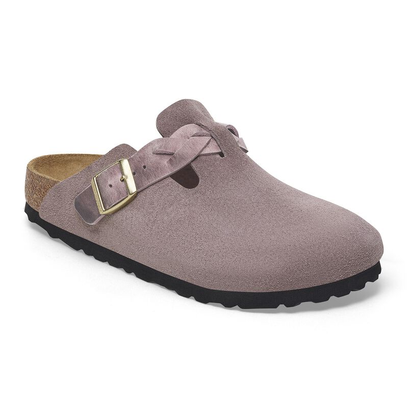 BIRKENSTOCK Boston Braided Suede Leather Carafe Trail Easy detail