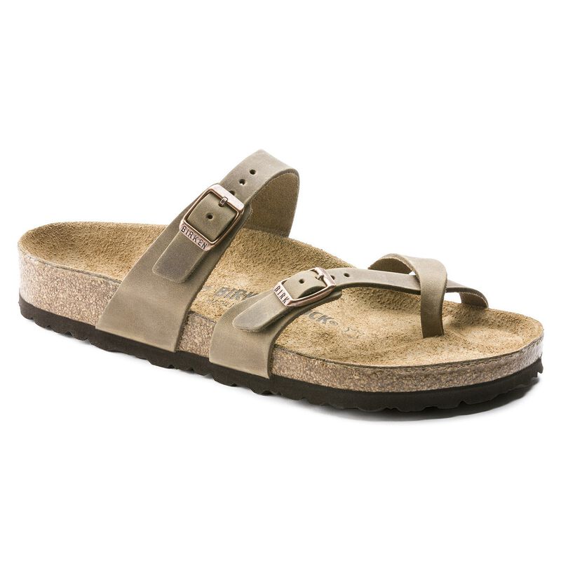 BIRKENSTOCK Mayari Natural Leather Oiled Tobacco Brown Walk Edit detail