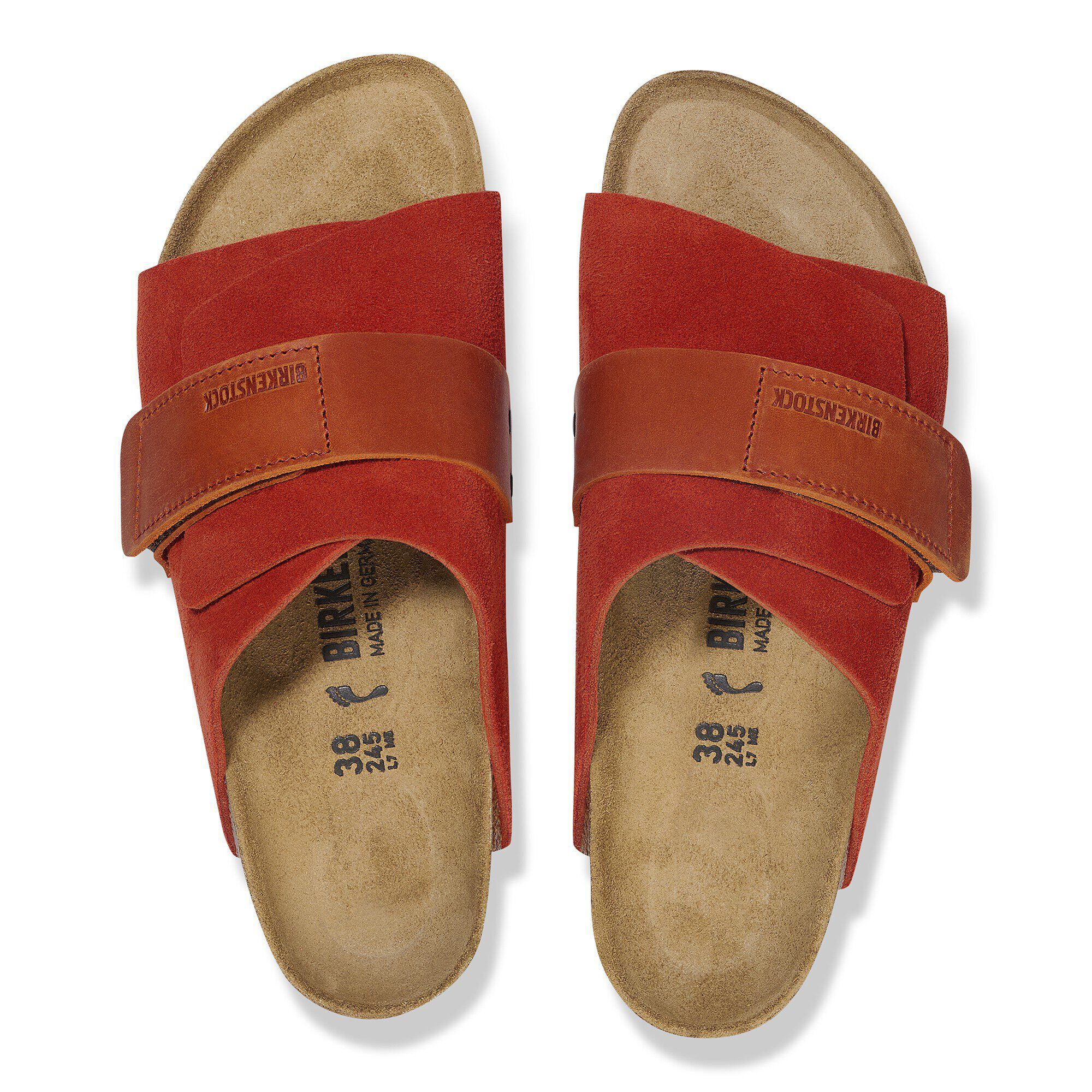 Kyoto Nubuck-Suede Leather in Color Rust Brown | BIRKENSTOCK US