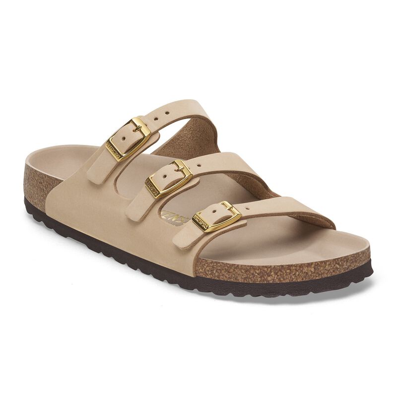 BIRKENSTOCK Florida Fresh Nubuck Leather Sandcastle Classic Fit detail