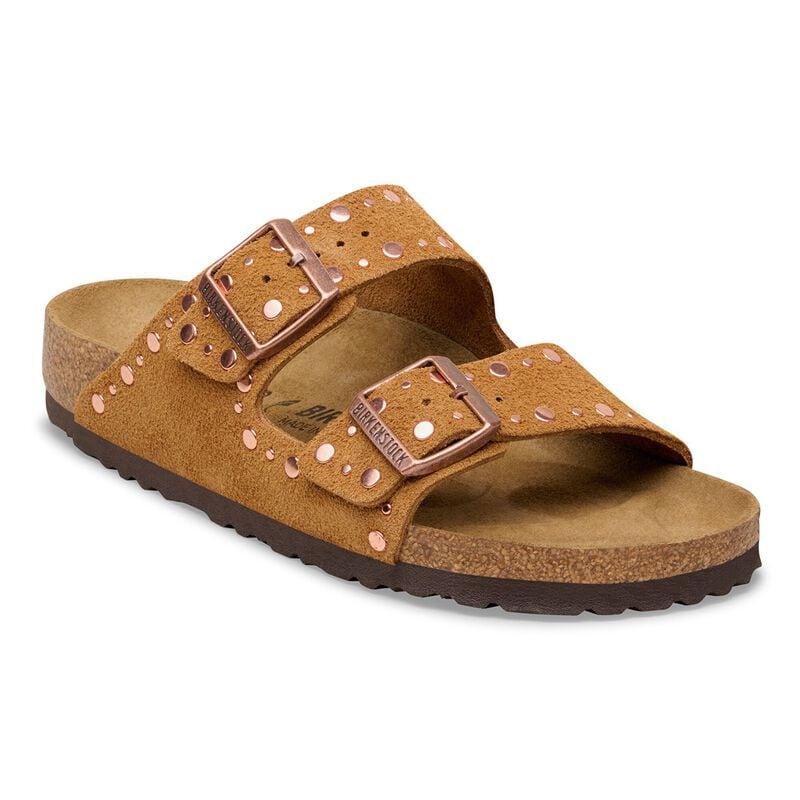 BIRKENSTOCK Arizona Rivet Suede Leather Stone Blue Trail Easy detail