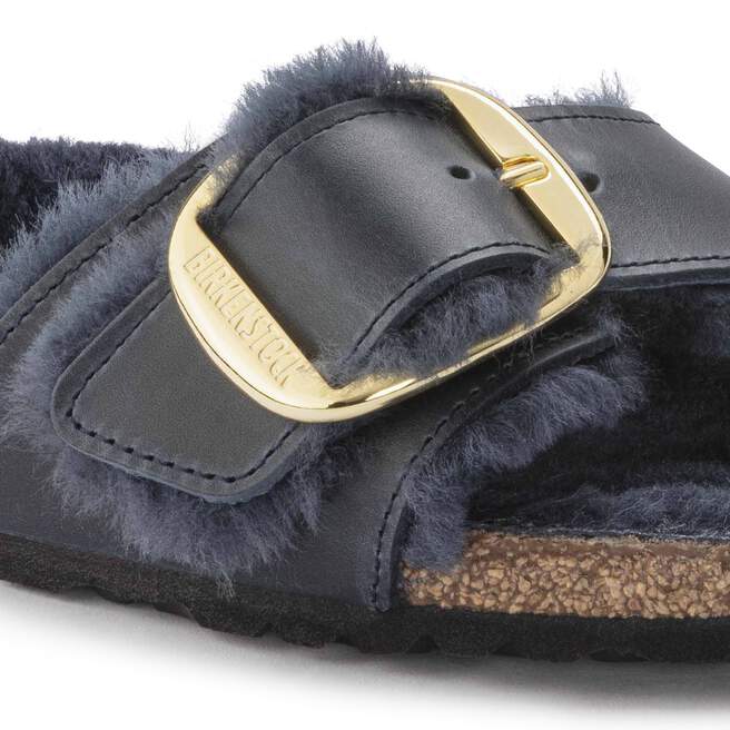 Madrid Big Buckle Shearling Cuir huilé
