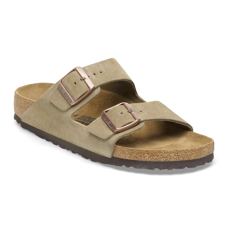 BIRKENSTOCK Arizona Suede Leather Taupe Soft Sole detail