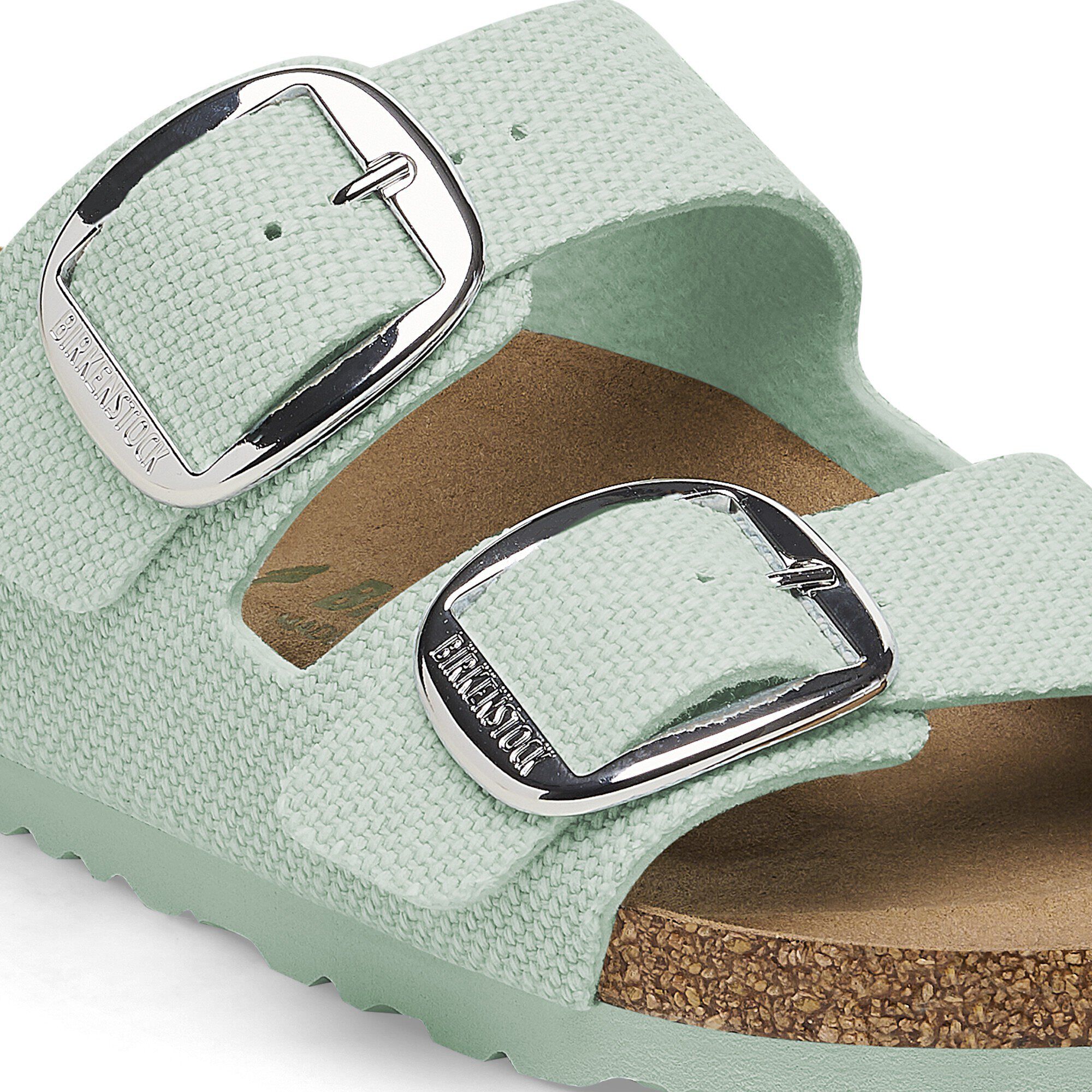 Arizona Vegan Big Buckle Textile in Color Canvas Surf Green