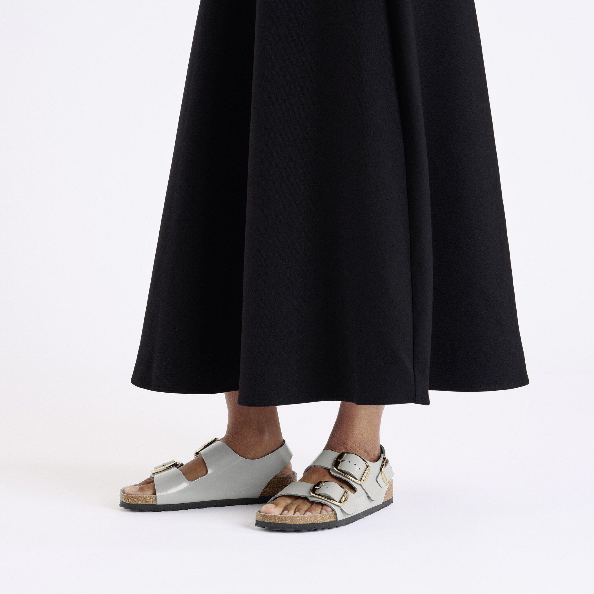 Milano Big Buckle Natural Leather Patent