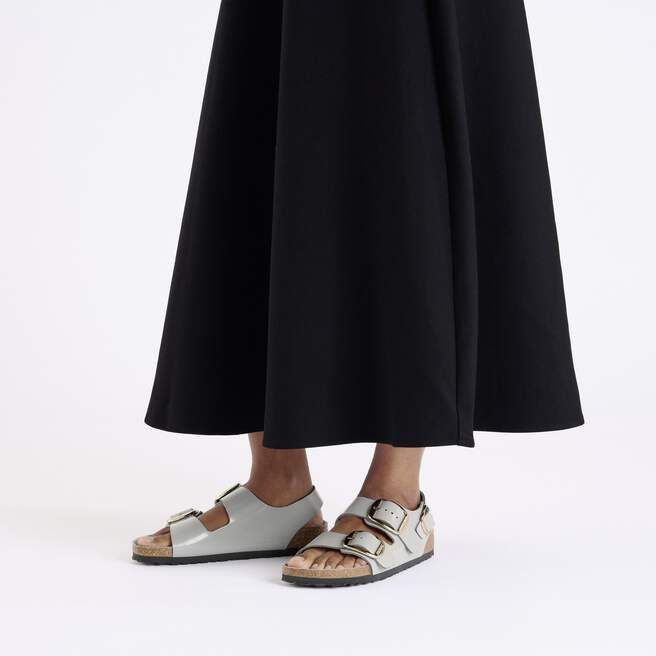 Milano Big Buckle Natural Leather Patent