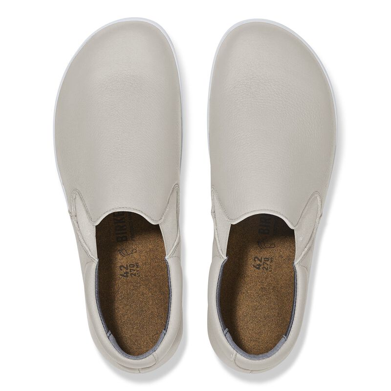 BIRKENSTOCK QO 400 Natural Leather Gray City Comfort detail