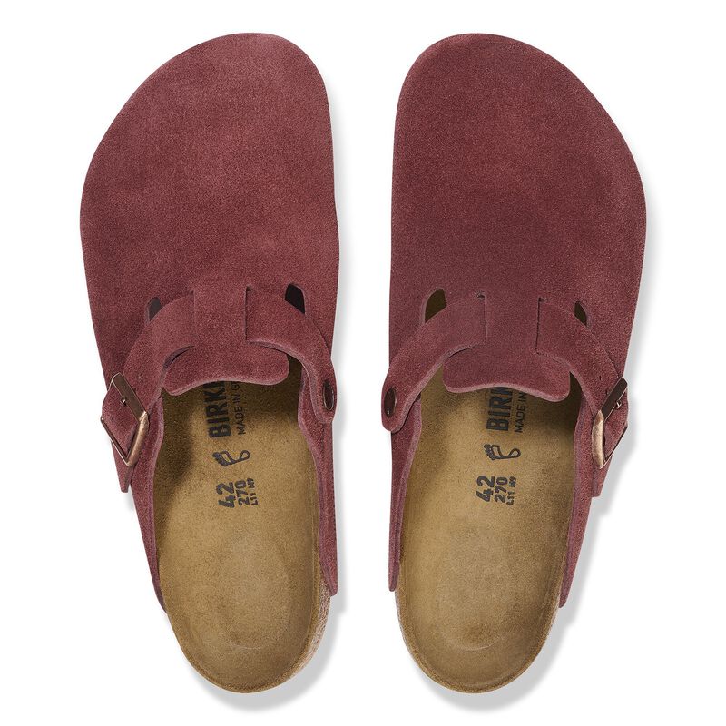 BIRKENSTOCK Boston Suede Leather Zinfandel Soft Sole detail