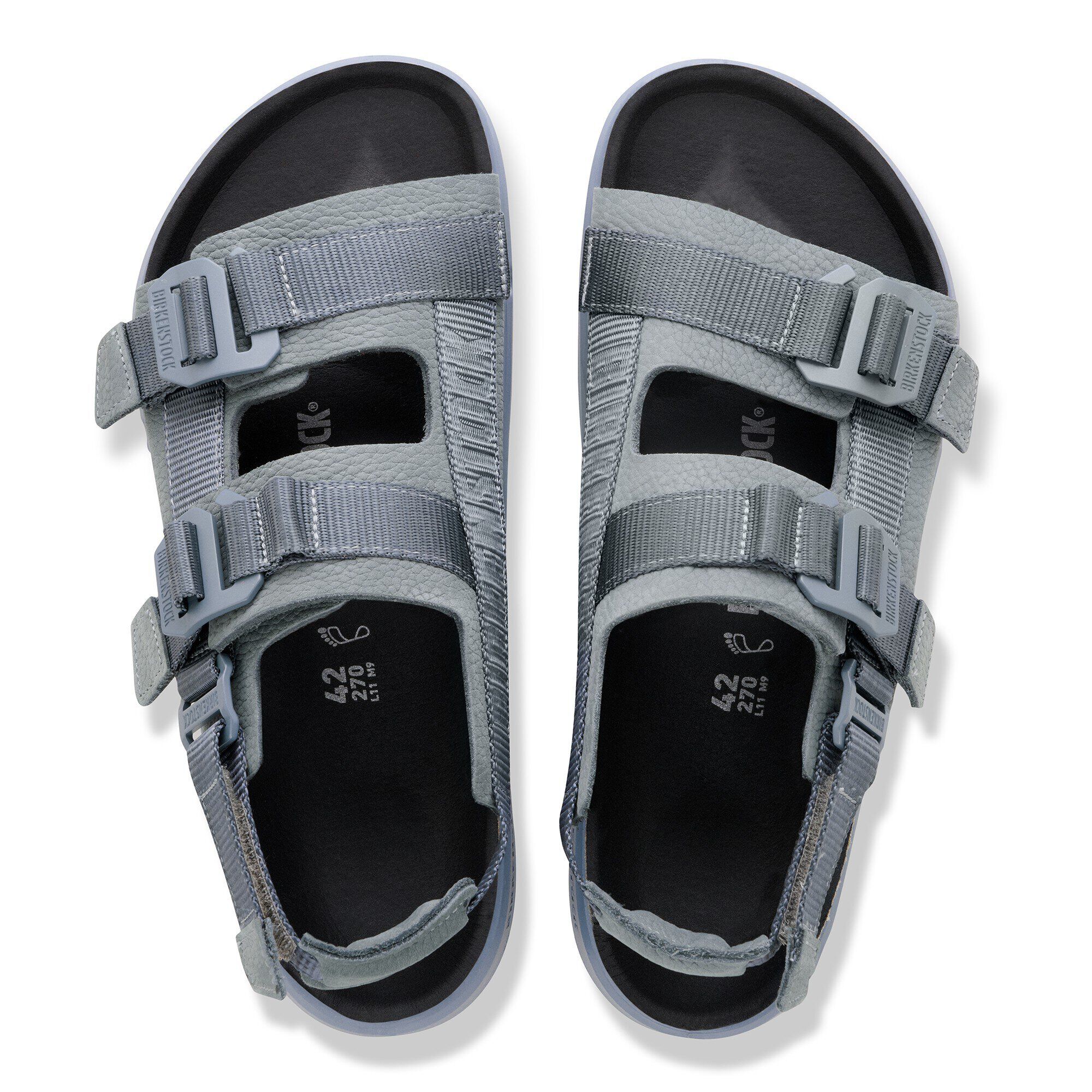 Shinjuku Leather-Textile in Color Basalt Gray | BIRKENSTOCK US