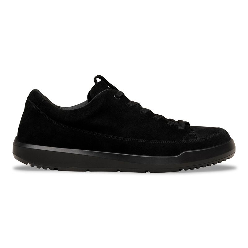 BIRKENSTOCK Melbourne Suede Leather Black Soft Footbed detail
