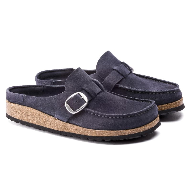 BIRKENSTOCK Buckley Suede Leather Navy Easy Walk detail