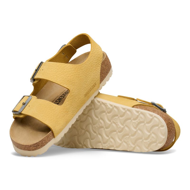 BIRKENSTOCK Milano Nubuck Leather Archive Yellow Easy Walk detail