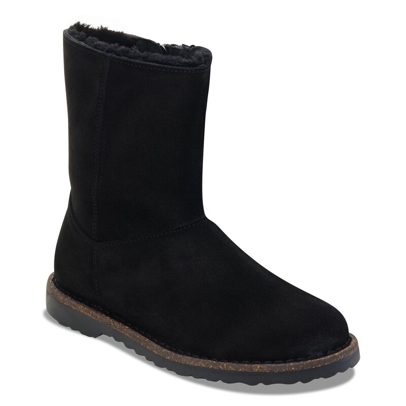 BIRKENSTOCK Uppsala Zip Shearling Suede Leather Stone Coin City Comfort detail