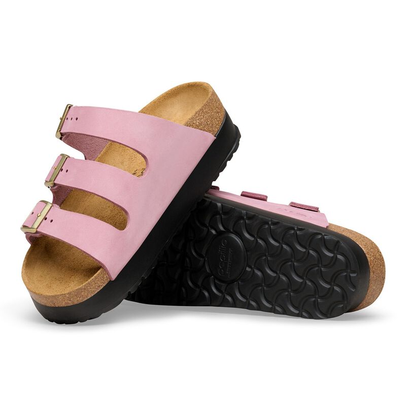 BIRKENSTOCK Florida Flex Platform Nubuck Leather Orchid Trail Easy detail