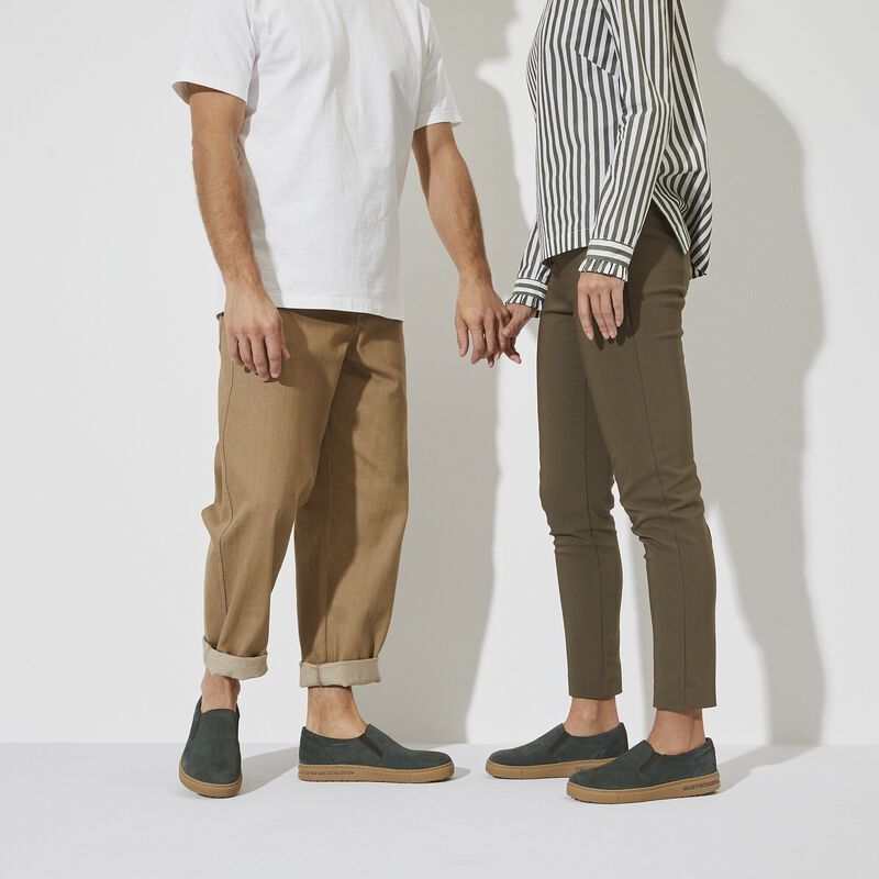 BIRKENSTOCK Oswego Suede Leather Thyme Trail Easy detail