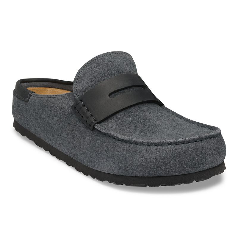 BIRKENSTOCK Naples Wrapped Mixed Leather Charcoal Trail Easy detail