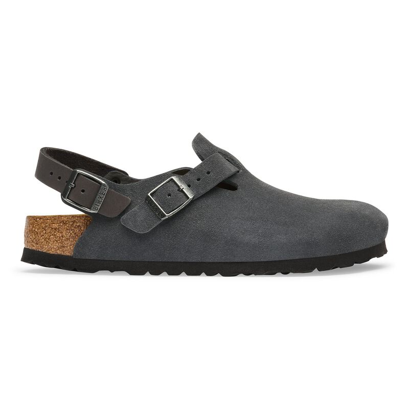 BIRKENSTOCK Tokio Suede Leather Charcoal Walk Edit detail