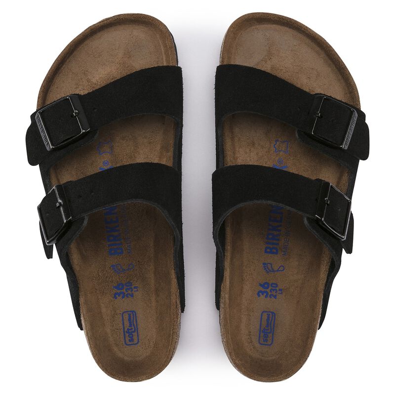 BIRKENSTOCK Arizona Soft Footbed Suede Leather Black detail