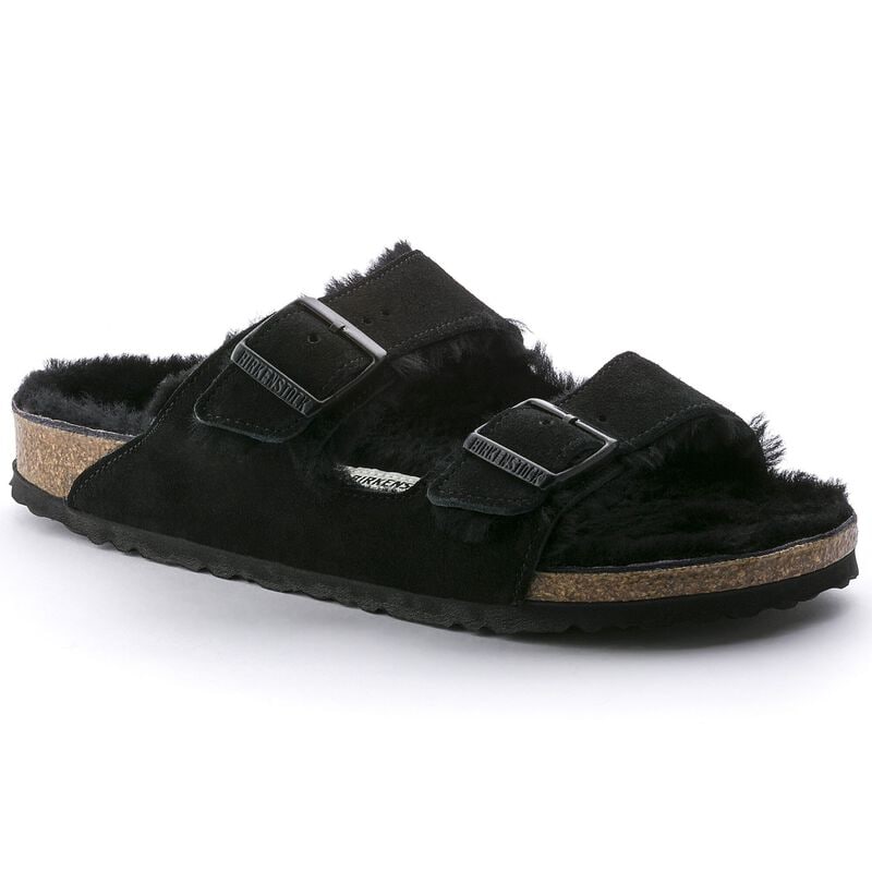 BIRKENSTOCK Arizona Shearling Suede Leather/Fur Taupe Walk Edit detail