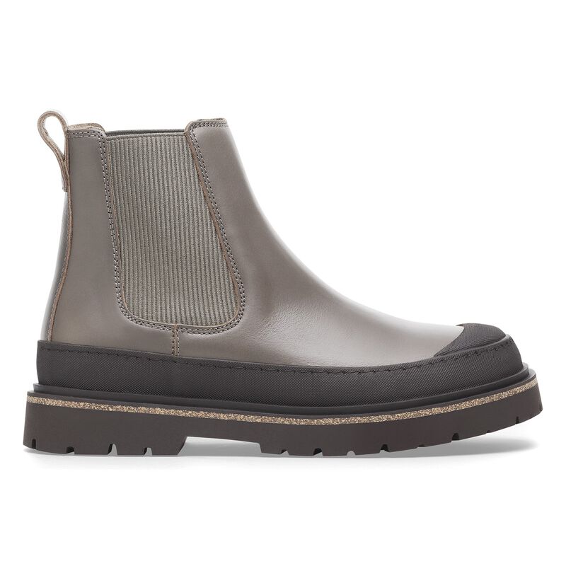 BIRKENSTOCK Prescott Slip On Men Waxy Leather Concrete Gray Daily Comfort detail