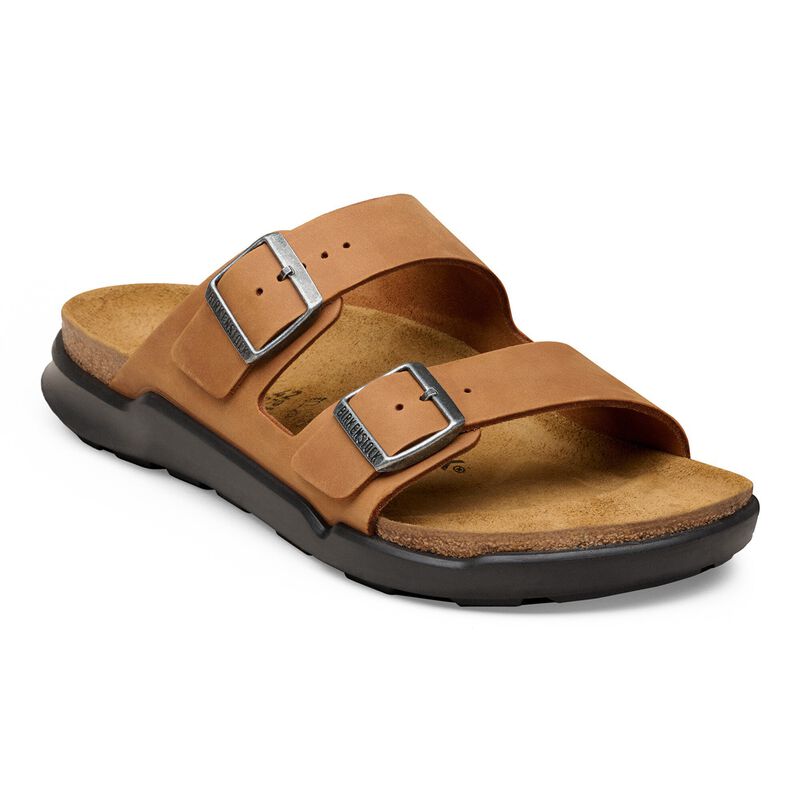 BIRKENSTOCK Arizona Crosstown Men Waxy Leather Black Soft Footbed detail