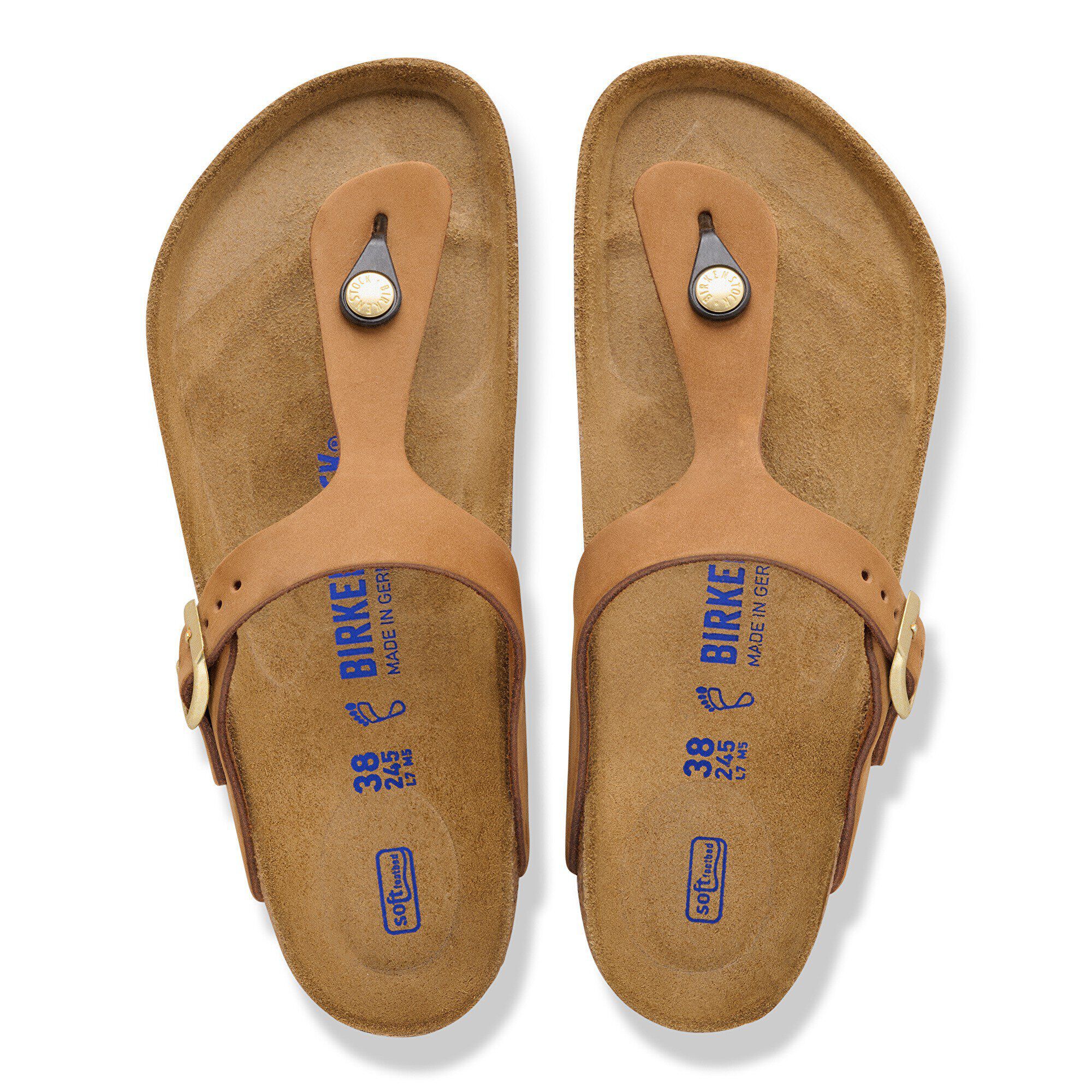 Gizeh Soft Footbed Nubuck Leather - a top view