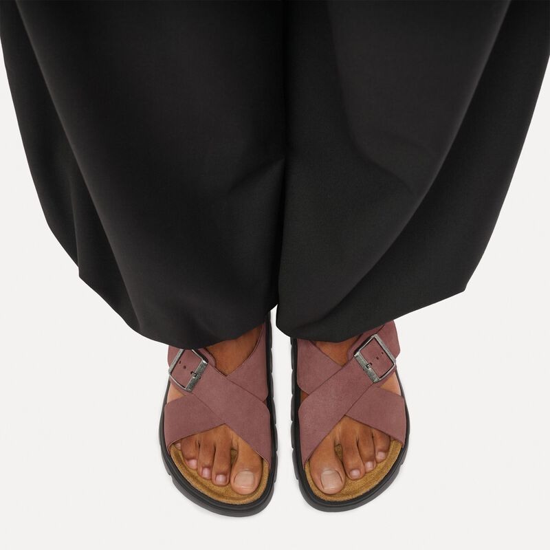 BIRKENSTOCK Siena Chunky Suede Leather Pepper Trail Easy detail