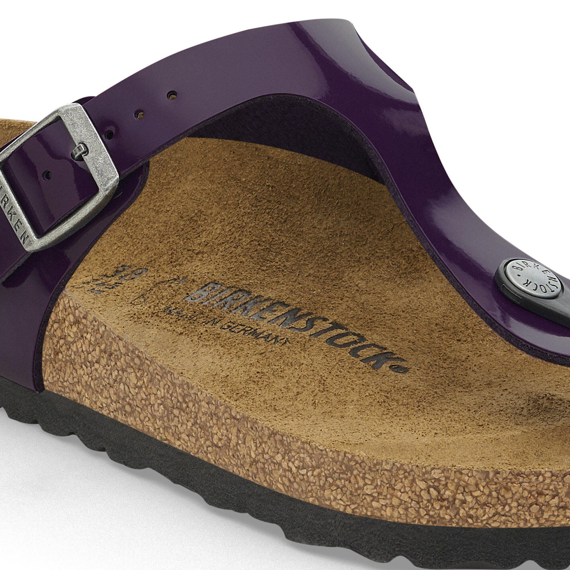 Gizeh Birko-Flor Patent Close-up view showing material detail