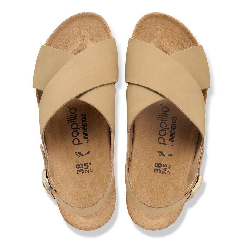 BIRKENSTOCK Samira Nubuck Leather Sandcastle Trail Easy detail