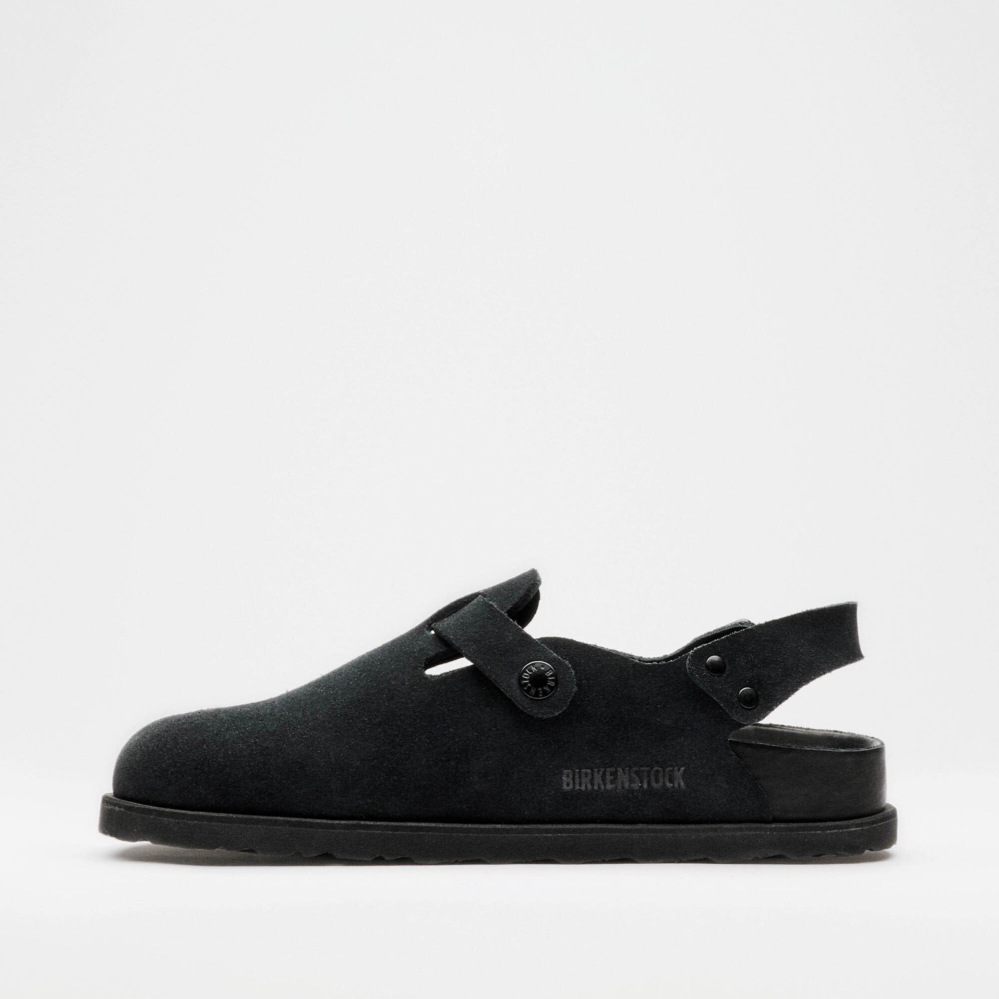 靴  SLIPPER SUEDE CROSS BLACK 1774 IV Tokio Suede Leather in Color Black | BIRKENSTOCK US