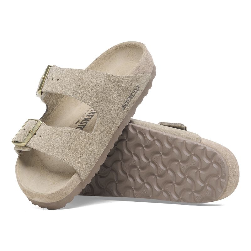 BIRKENSTOCK Arizona Suede Leather Taupe Walk Edit detail