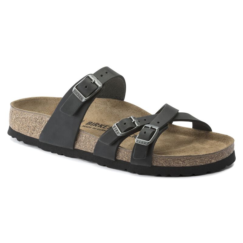 BIRKENSTOCK Franca Natural Leather Oiled Tobacco Brown Soft Footbed detail
