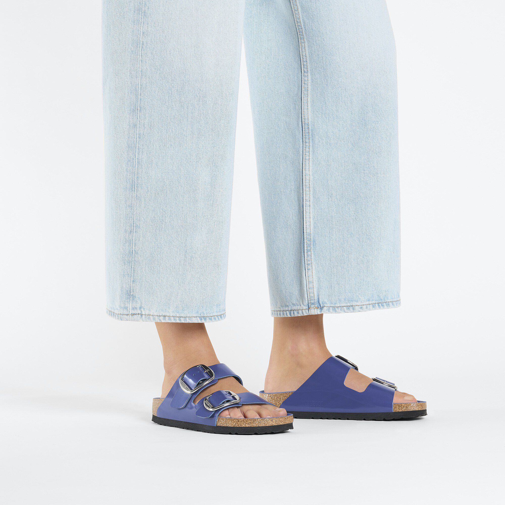 Arizona Big Buckle Natural Leather Patent