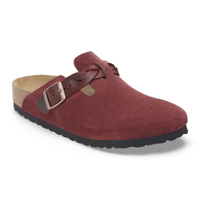 BIRKENSTOCK Boston Braided Suede Leather Carafe Trail Easy detail