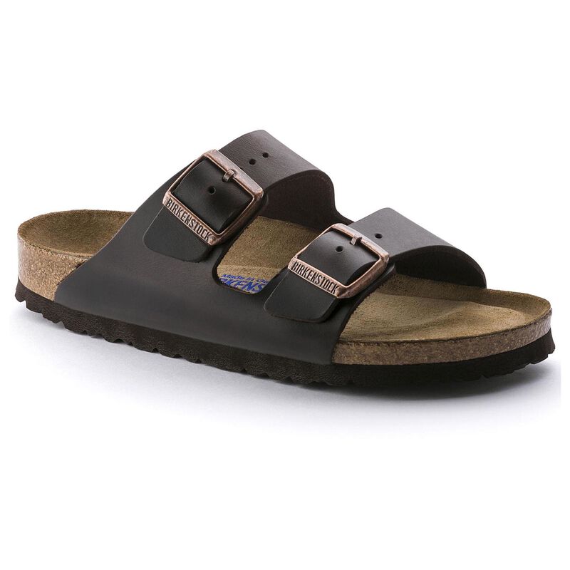 BIRKENSTOCK Arizona Soft Footbed Waxy Leather Amalfi Black Soft Sole detail