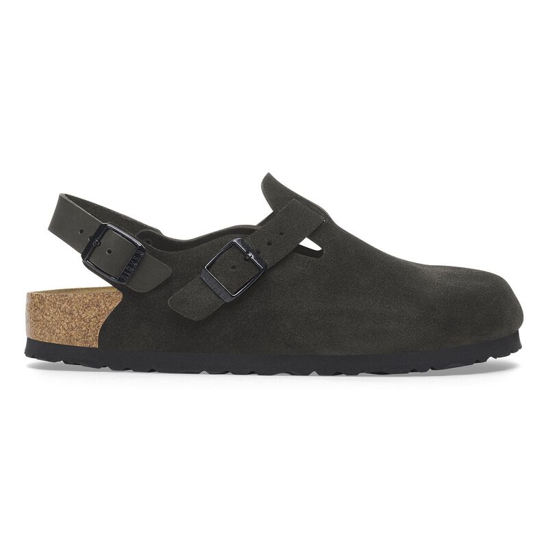 BIRKENSTOCK Tokio Suede Leather Black Easy Walk detail