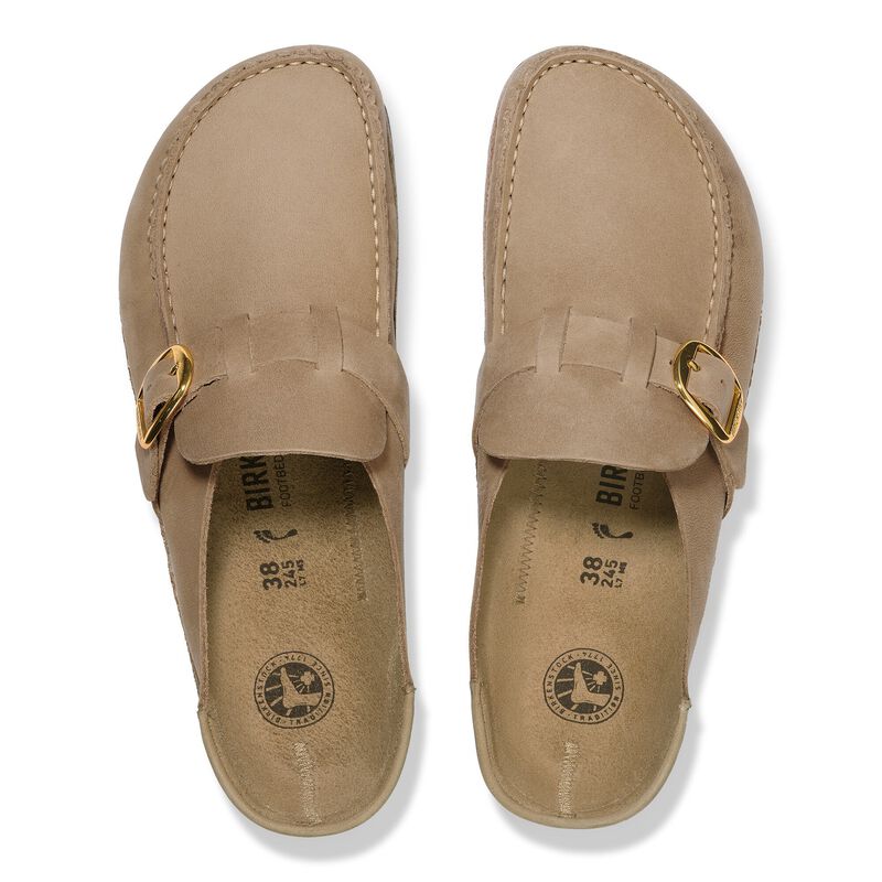 BIRKENSTOCK Buckley Natural Leather Oiled Tobacco Brown Soft Footbed detail