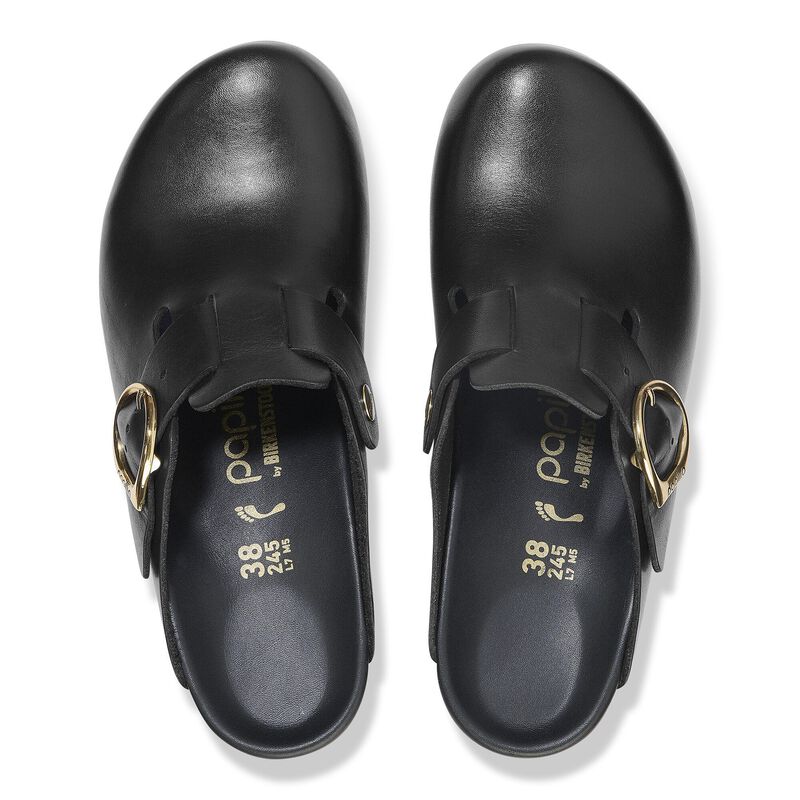 BIRKENSTOCK Fanny Leather Black/Black Easy Walk detail