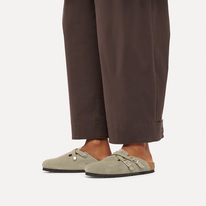 BIRKENSTOCK Blair Suede Leather Taupe Walk Edit detail