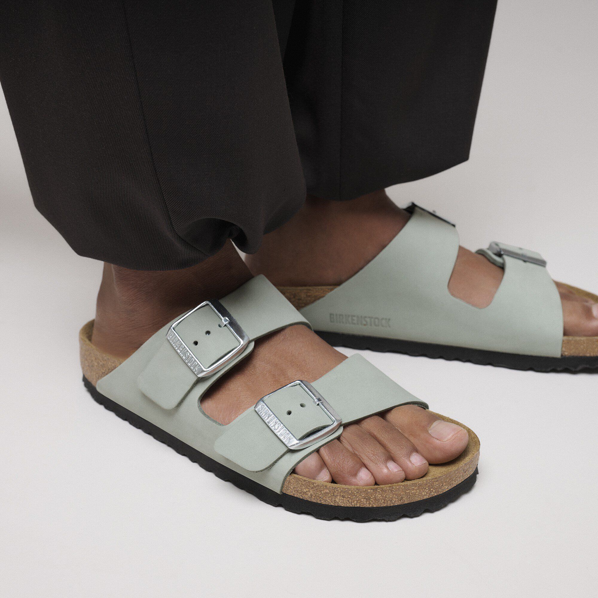 Arizona Nubuck Leather in Color Pure Sage | BIRKENSTOCK US