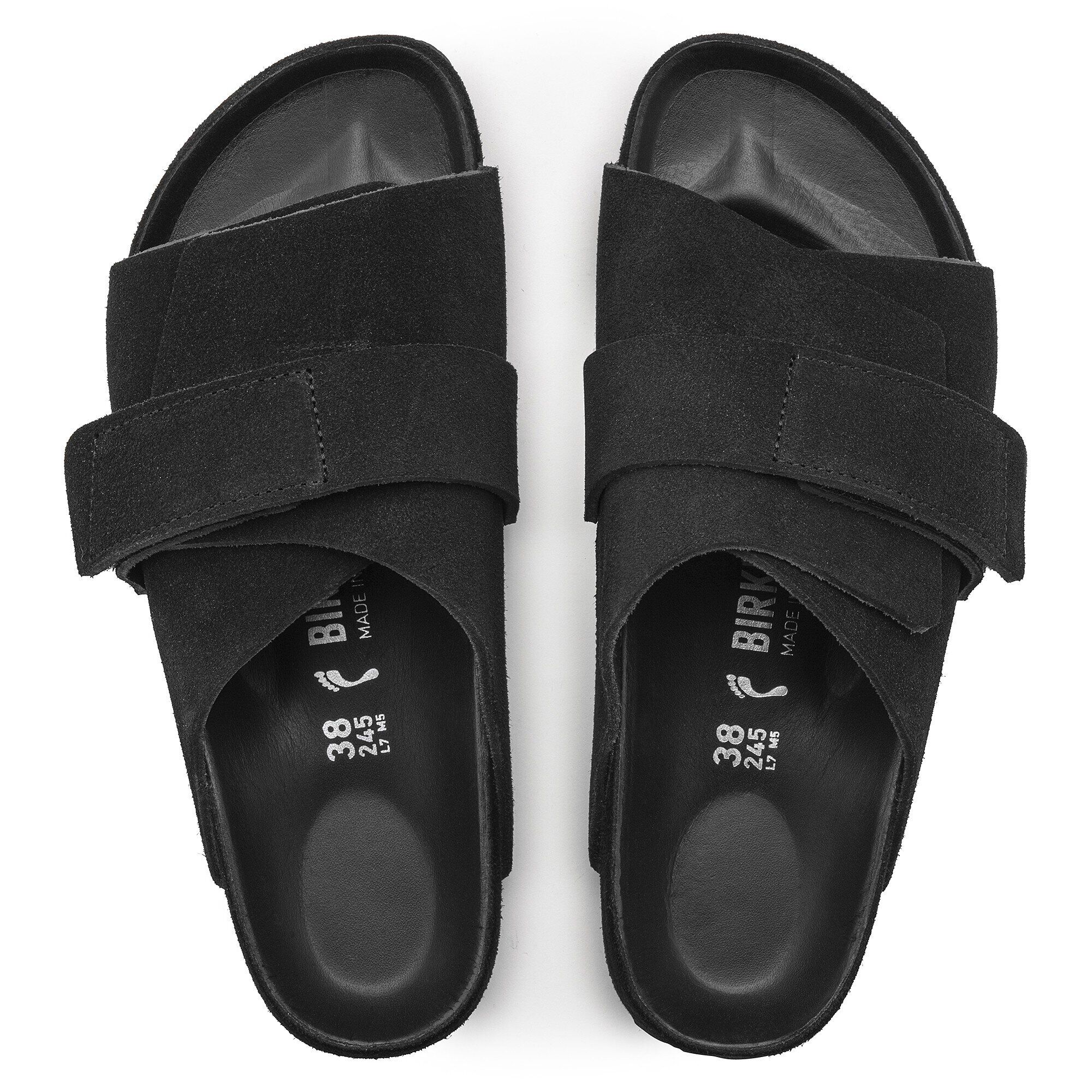 Kyoto Suede Leather in Color Black | BIRKENSTOCK US