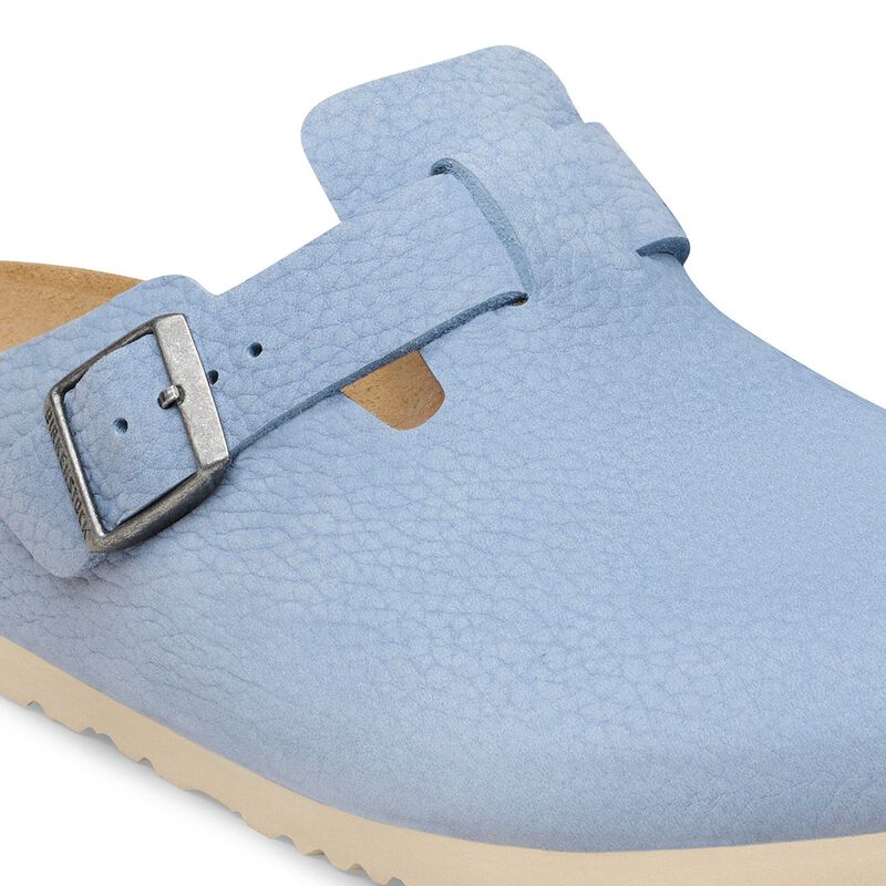 BIRKENSTOCK Boston Nubuck Leather Archive Denim Blue City Comfort detail