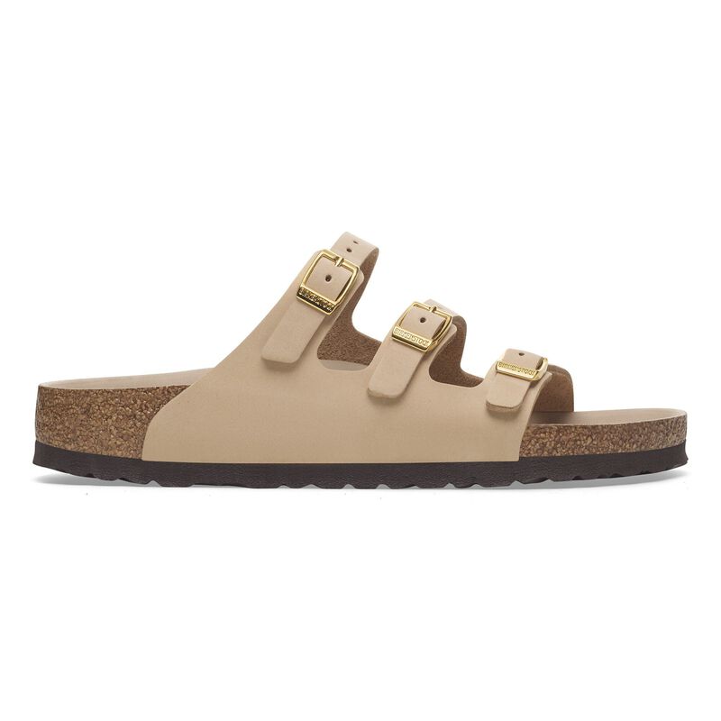 BIRKENSTOCK Florida Fresh Nubuck Leather Sandcastle Classic Fit detail