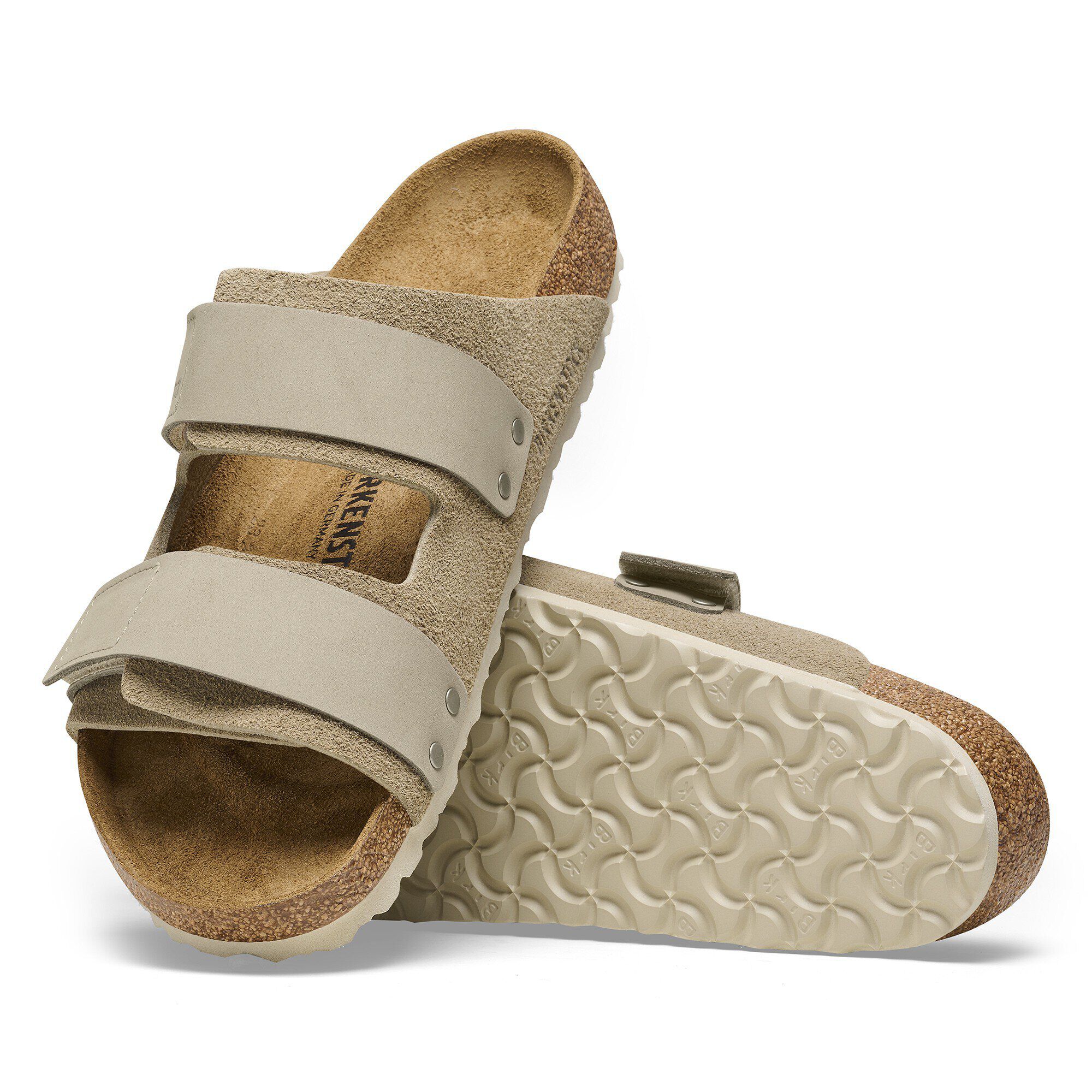 Birkenstock RYE 37 24㎝シルバー バレエシューズ BIRKENSTOCK｜スエード レザー ストラップ フラット シューズ