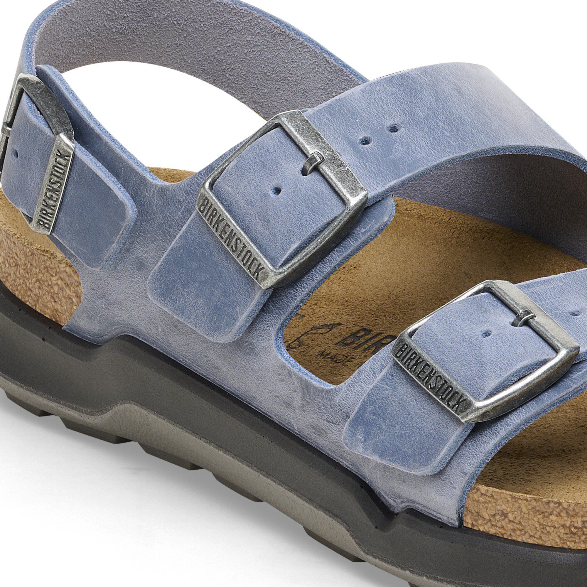 BIRKENSTOCK ミラノCT M Milano Crosstown Men Milano Crosstown Men Oiled Leather in Color Elemental Blue
