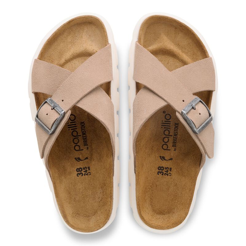 BIRKENSTOCK Siena Chunky Suede Leather Warm Sand Walk Edit detail