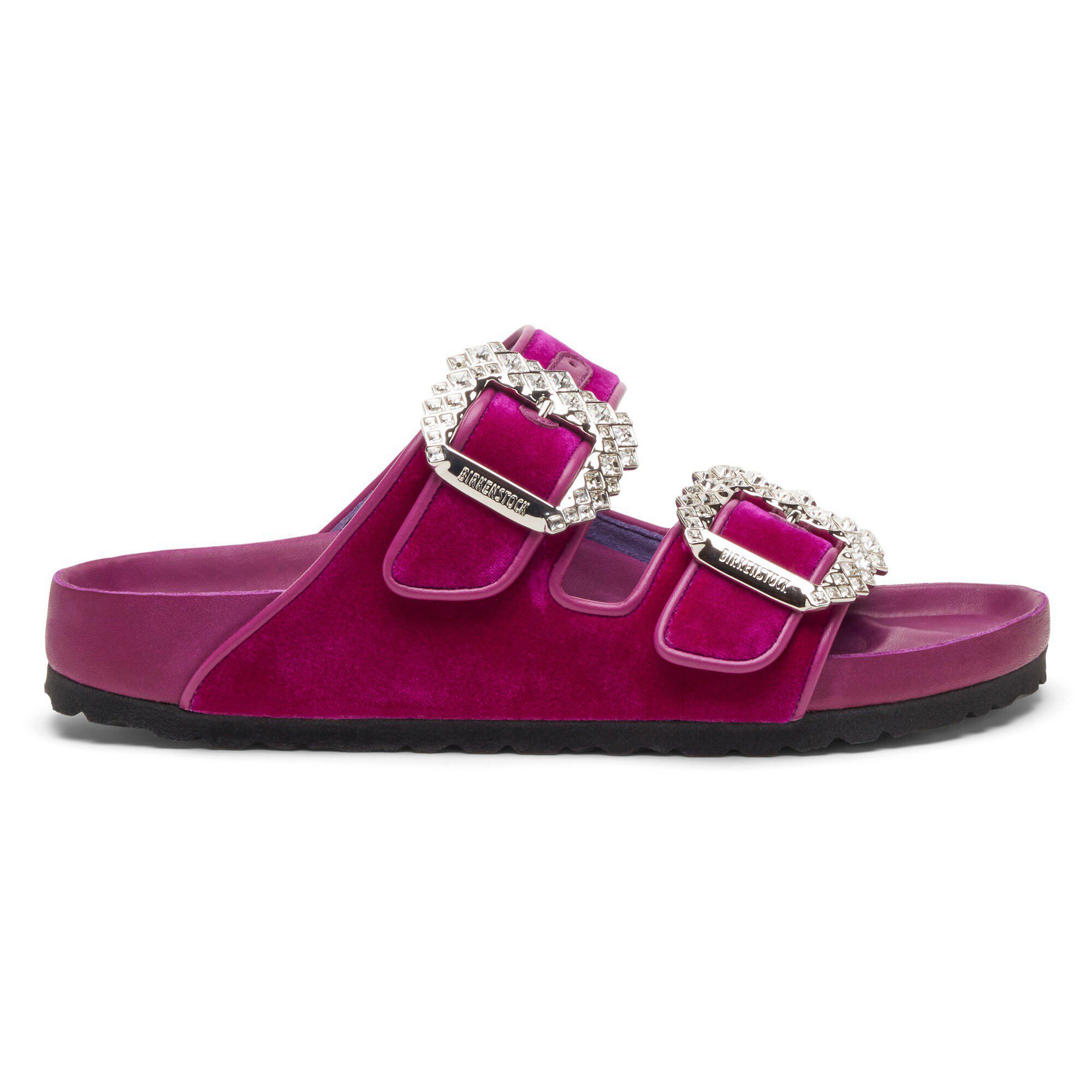 Manolo Blahnik Arizona Velvet Crystal Buckle Velvet